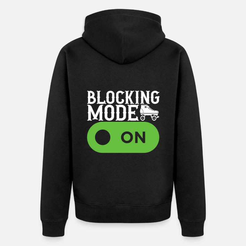 Roller derby - Veste à capuche bio Premium Unisexe - noir