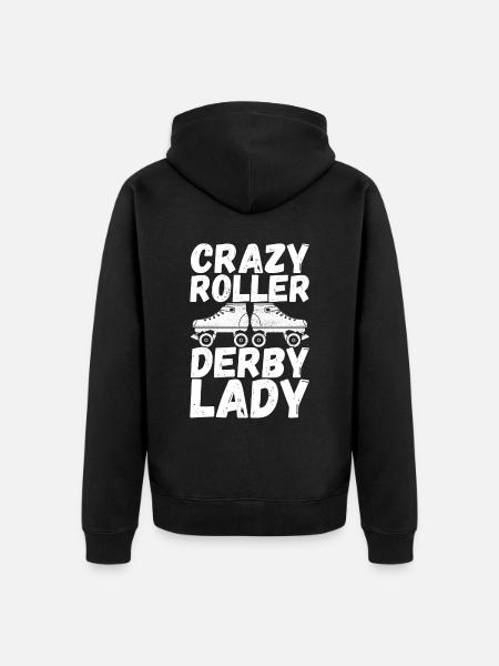 Roller derby - Unisex Premium Organic Zip Hoodie - black