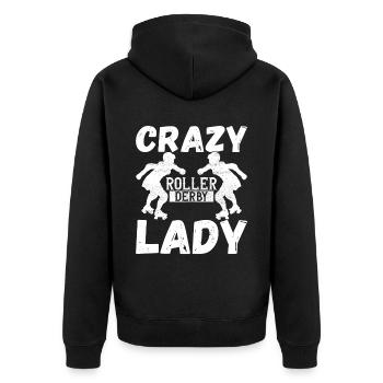 Roller derby - Veste à capuche bio Premium Unisexe - noir - Dos - Nico (187cm)