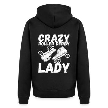 Roller derby - Veste à capuche bio Premium Unisexe - noir - Dos - Nico (187cm)