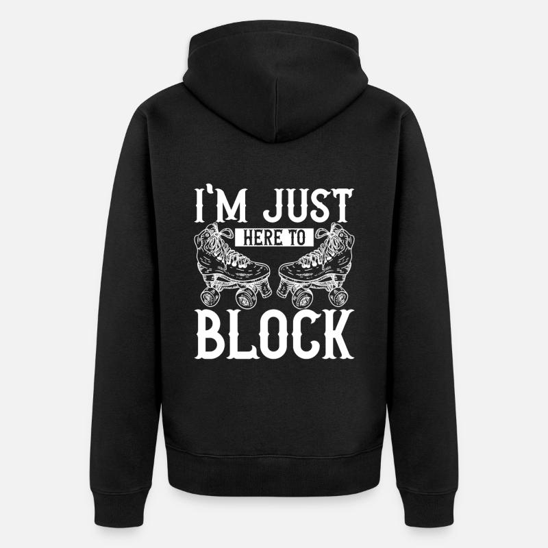 Roller Derby - Unisex Premium Bio Zip Hoodie - Schwarz
