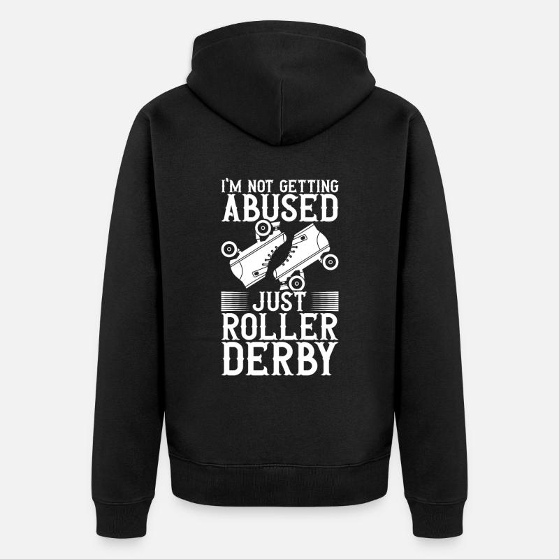 Roller derby - Veste à capuche bio Premium Unisexe - noir