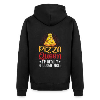 Pizza Queen Je suis vraiment une pizzaïolo pâturiste - Veste à capuche bio Premium Unisexe - noir - Dos - Nico (187cm)