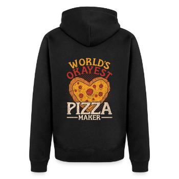 Pizzabäcker Pizzaiolo, le fabricant de pizzas le plus correct du monde - Veste à capuche bio Premium Unisexe - noir - Dos - Nico (187cm)