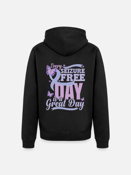 Epilepsy Awareness Quote - Unisex Premium Organic Zip Hoodie - black