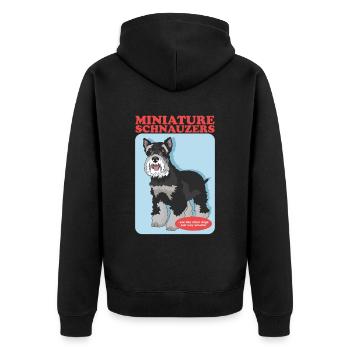 Schnauzer miniature propriétaire Schnauzer chiens cadeau - Veste à capuche bio Premium Unisexe - noir - Dos - Nico (187cm)