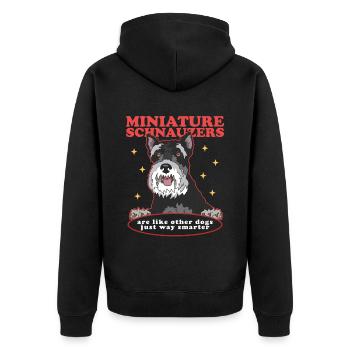 Schnauzer miniature propriétaire Schnauzer chien cadeau - Veste à capuche bio Premium Unisexe - noir - Dos - Nico (187cm)