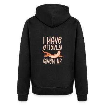 Otter Sea Otter Otter Gift - Unisex Premium Organic Zip Hoodie - black - Back - Nico (187cm)