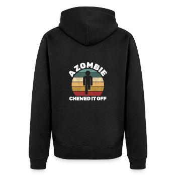 Amputation Amputation Prosthesis Gift - Unisex Premium Organic Zip Hoodie - black - Back - Nico (187cm)