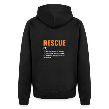 Sauvetage d’animaux - Veste à capuche bio Premium Unisexe - noir - Dos - Nico (187cm)
