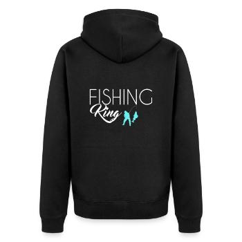 Roi de la pêche - Veste à capuche bio Premium Unisexe - noir - Dos - Nico (187cm)