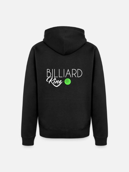 Billiard King - Unisex Premium Bio Zip Hoodie - Schwarz