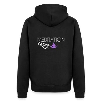 Roi de la méditation - Veste à capuche bio Premium Unisexe - noir - Dos - Nico (187cm)