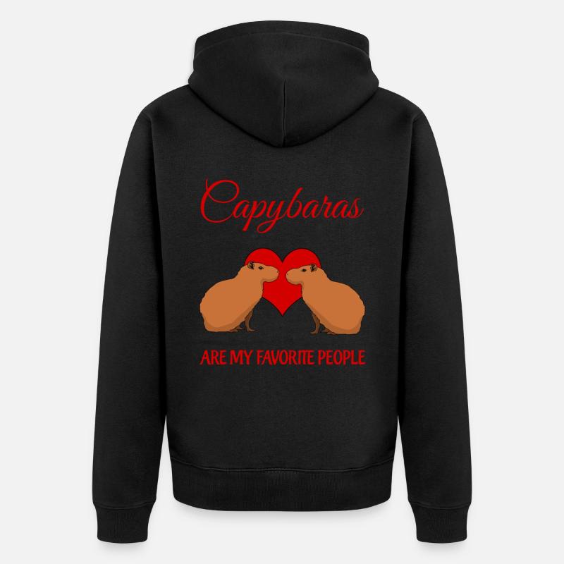 Capybaras Capybara - Veste à capuche bio Premium Unisexe - noir