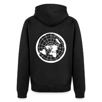 World Maps World Map Globe World Tour - Unisex Premium Organic Zip Hoodie - black - Back - Nico (187cm)