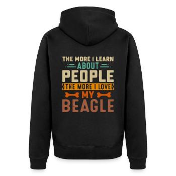 Drôle de dicton Chiens Beagle - Veste à capuche bio Premium Unisexe - noir - Dos - Nico (187cm)