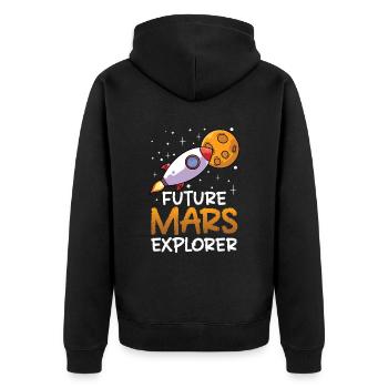 Future Mars Explorer Planet Astronaut - Veste à capuche bio Premium Unisexe - noir - Dos - Nico (187cm)