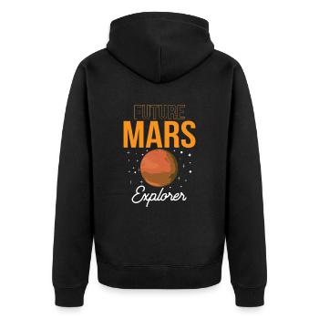 Future Mars Explorer Astronaut Planet - Veste à capuche bio Premium Unisexe - noir - Dos - Nico (187cm)