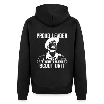 Camping Scoutisme - Drôle de guide scout - Veste à capuche bio Premium Unisexe - noir - Dos - Nico (187cm)