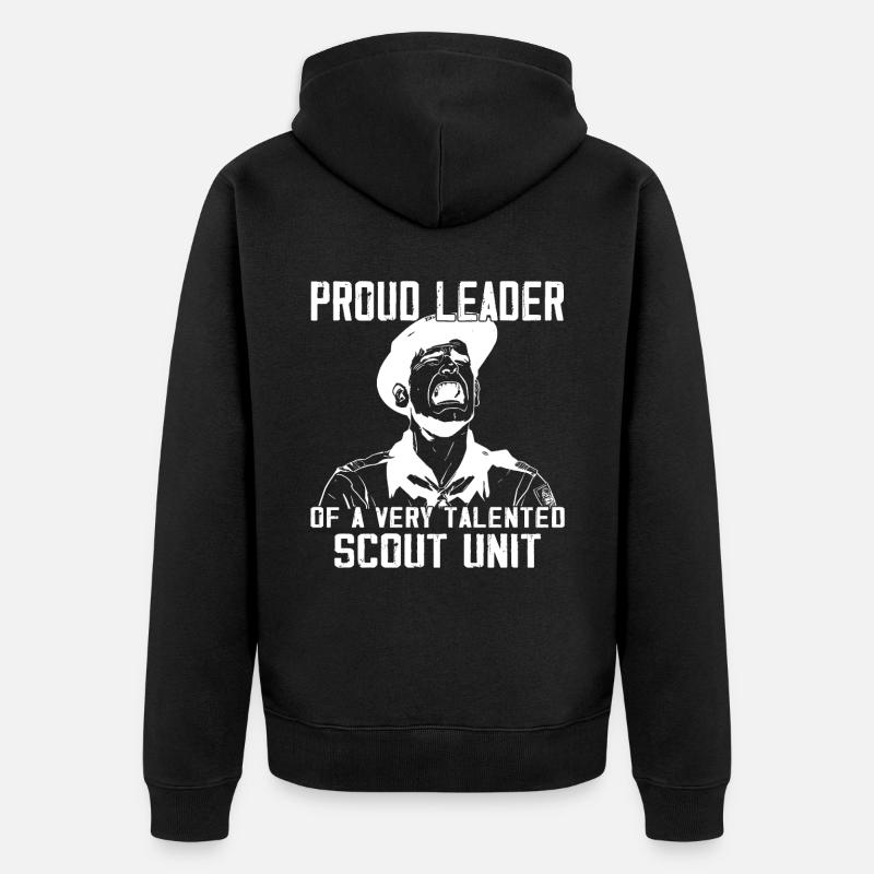 Camping Scoutisme - Drôle de guide scout - Veste à capuche bio Premium Unisexe - noir