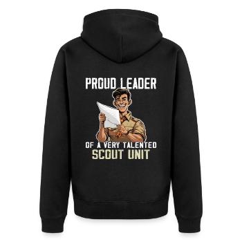 Camping Scoutisme - Drôle de guide scout - Veste à capuche bio Premium Unisexe - noir - Dos - Nico (187cm)