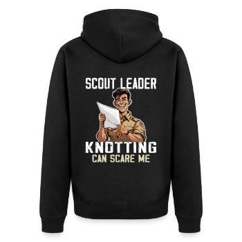 Camping Scouting - Funny Scout Guide - Unisex Premium Organic Zip Hoodie - black - Back - Nico (187cm)