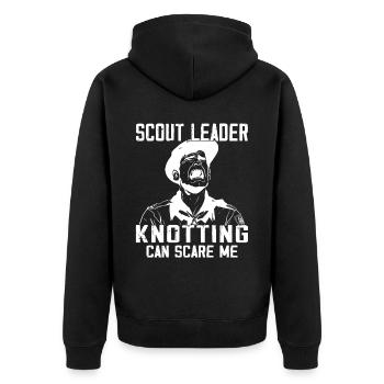 Camping Scoutisme - Drôle de guide scout - Veste à capuche bio Premium Unisexe - noir - Dos - Nico (187cm)