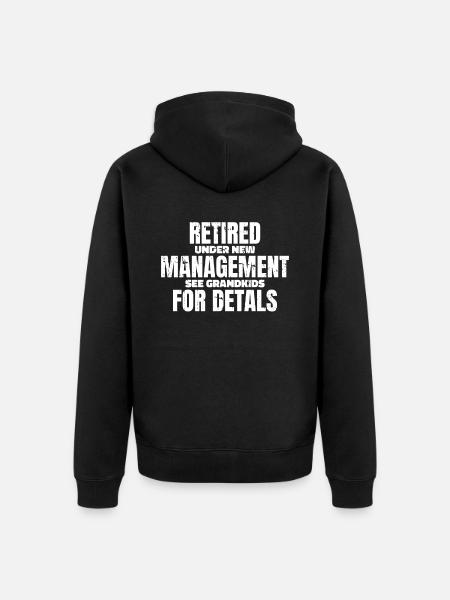 Pensioner pension - Unisex Premium Organic Zip Hoodie - black