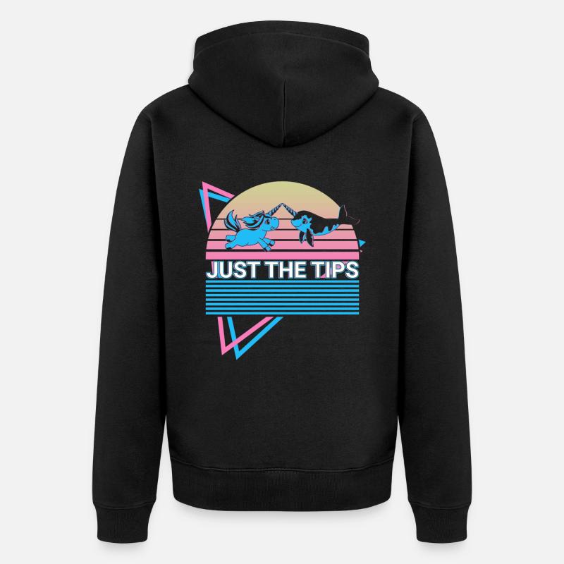 Narval Rétro - Veste à capuche bio Premium Unisexe - noir