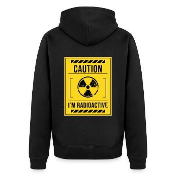 Radiothérapie radioactive IM Cancer - Veste à capuche bio Premium Unisexe - noir - Dos - Nico (187cm)