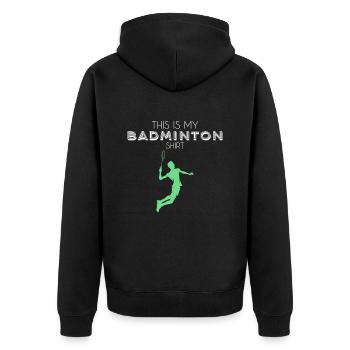 Chemise de badminton - Veste à capuche bio Premium Unisexe - noir - Dos - Nico (187cm)
