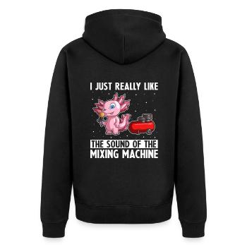 Body Technician Saying for Car Painter - Unisex Premium Organic Zip Hoodie - black - Back - Nico (187cm)