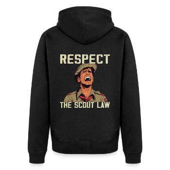 Camping Scouting - Funny Scout Father - Unisex Premium Organic Zip Hoodie - black - Back - Nico (187cm)