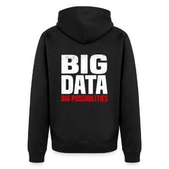 Internet Of Things IOT Programmierer Admin IT - Unisex Premium Bio Zip Hoodie - Schwarz - Hinten - Nico (187cm)