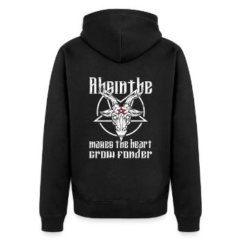 Satan Belzébuth Diable Gothique Pentagramme Mystique - Veste à capuche bio Premium Unisexe - noir - Dos - Nico (187cm)