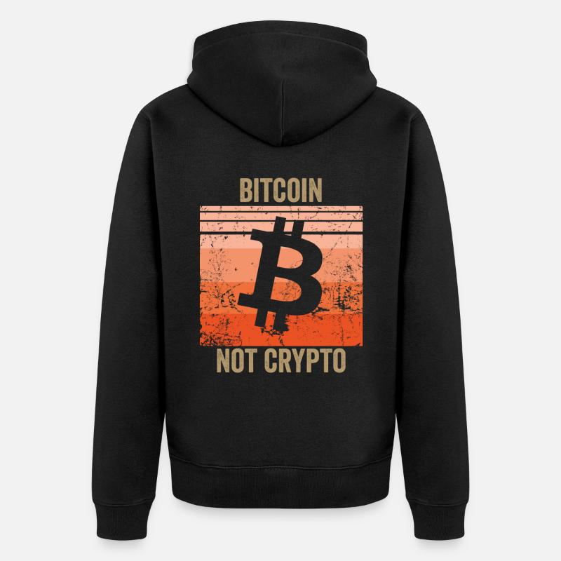 Bitcoin pas Crypto - Veste à capuche bio Premium Unisexe - noir