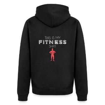 Chemise de fitness - Veste à capuche bio Premium Unisexe - noir - Dos - Nico (187cm)