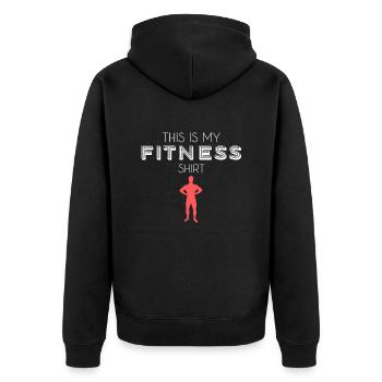Chemise de fitness - Veste à capuche bio Premium Unisexe - noir - Dos - Nico (187cm)