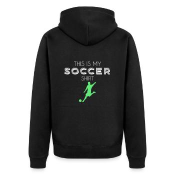 Maillot de football - Veste à capuche bio Premium Unisexe - noir - Dos - Nico (187cm)