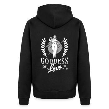 Greek Mythology Goddess Of Love Ancient Gods Myth - Unisex Premium Bio Zip Hoodie - Schwarz - Hinten - Nico (187cm)