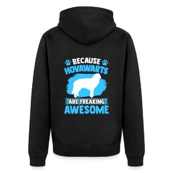 Hovawart est un chien de ferme incroyablement grossier - Veste à capuche bio Premium Unisexe - noir - Dos - Nico (187cm)