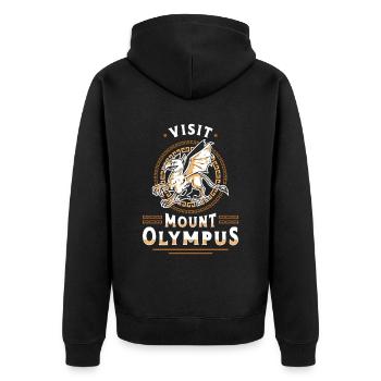Mythologie grecque Visitez le mythe antique du mont Olympe - Veste à capuche bio Premium Unisexe - noir - Dos - Nico (187cm)
