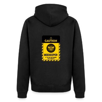 Beekeeper Beekeeping Honeybee Beehive Lover Bee - Unisex Premium Organic Zip Hoodie - black - Back - Nico (187cm)