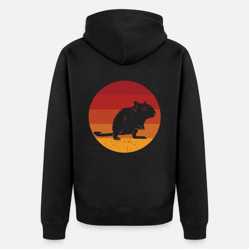 Rennmaus - Unisex Premium Bio Zip Hoodie - Schwarz