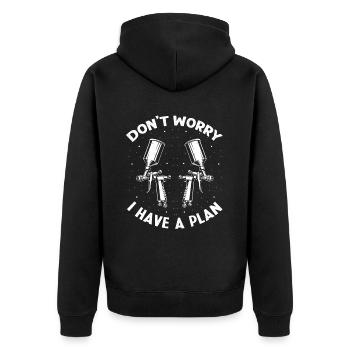 Car Painter for Car Painter for Car Detailer - Unisex Premium Organic Zip Hoodie - black - Back - Nico (187cm)