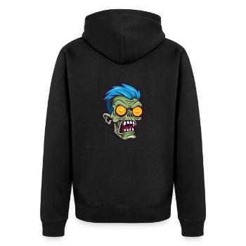 Zombie Halloween Cool - Veste à capuche bio Premium Unisexe - noir - Dos - Nico (187cm)