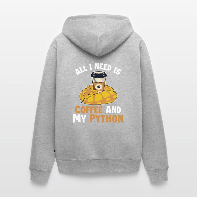 Coffee and Python Python Schlange Banana Ball Unisex Premium Bio Zip Hoodie