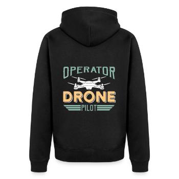 Pilote de drone - Veste à capuche bio Premium Unisexe - noir - Dos - Nico (187cm)