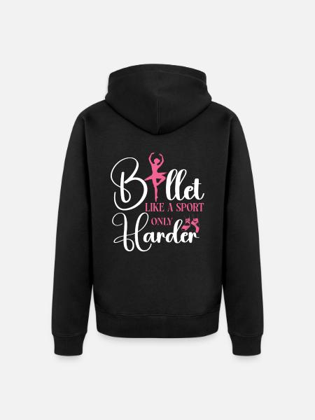 Ballet Danseuse Danse Ballerine - Veste à capuche bio Premium Unisexe - noir