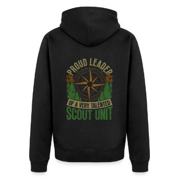 Groupe scout guide scout - Veste à capuche bio Premium Unisexe - noir - Dos - Nico (187cm)